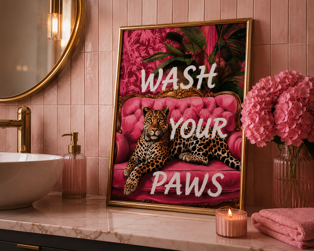 Wash Your Paws Leopard Print