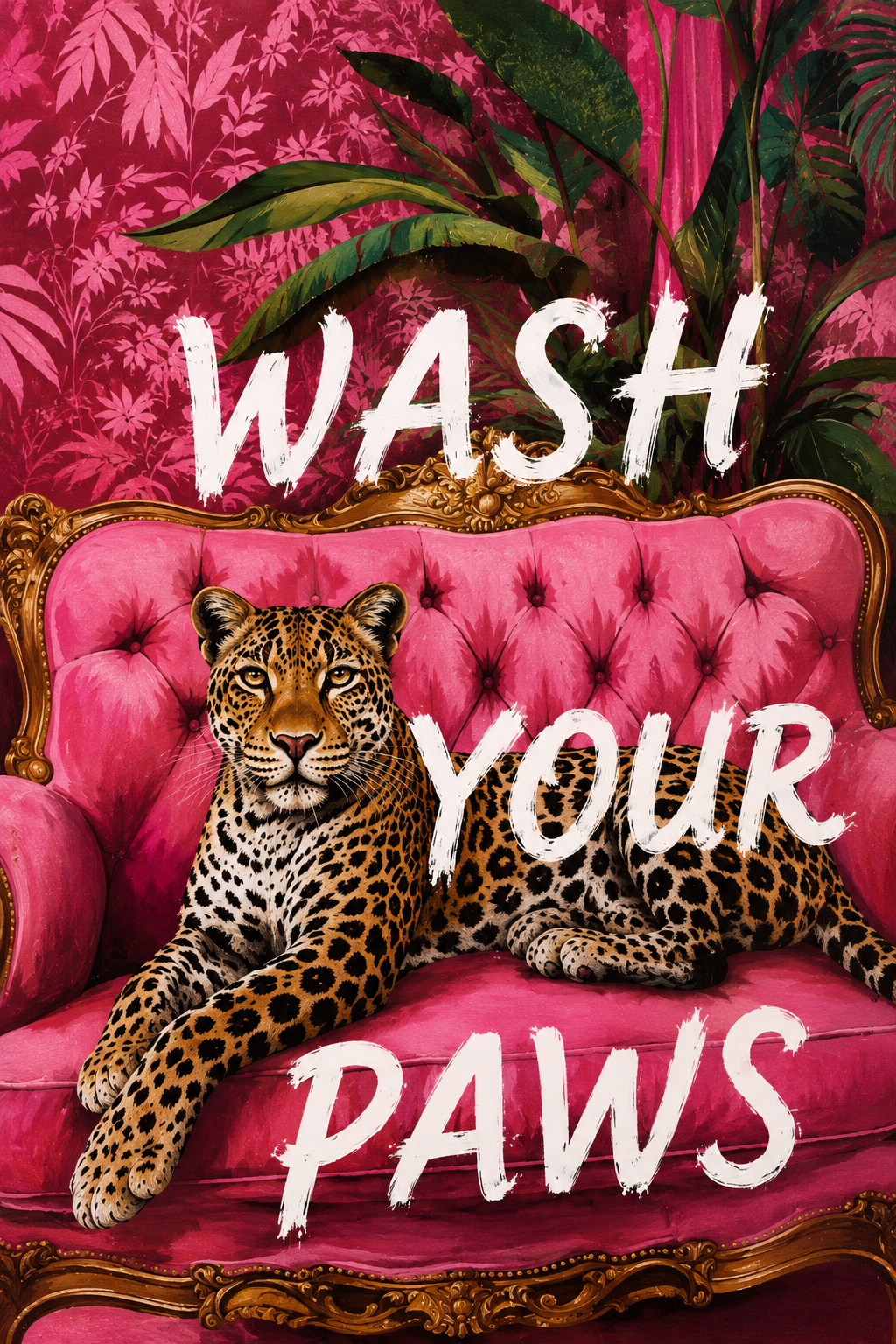 Wash Your Paws Leopard Print