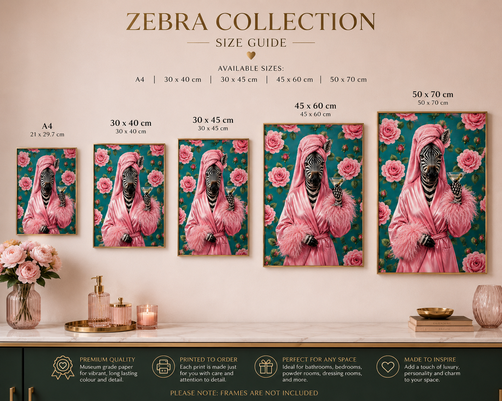 Glam Zebra Pink Print