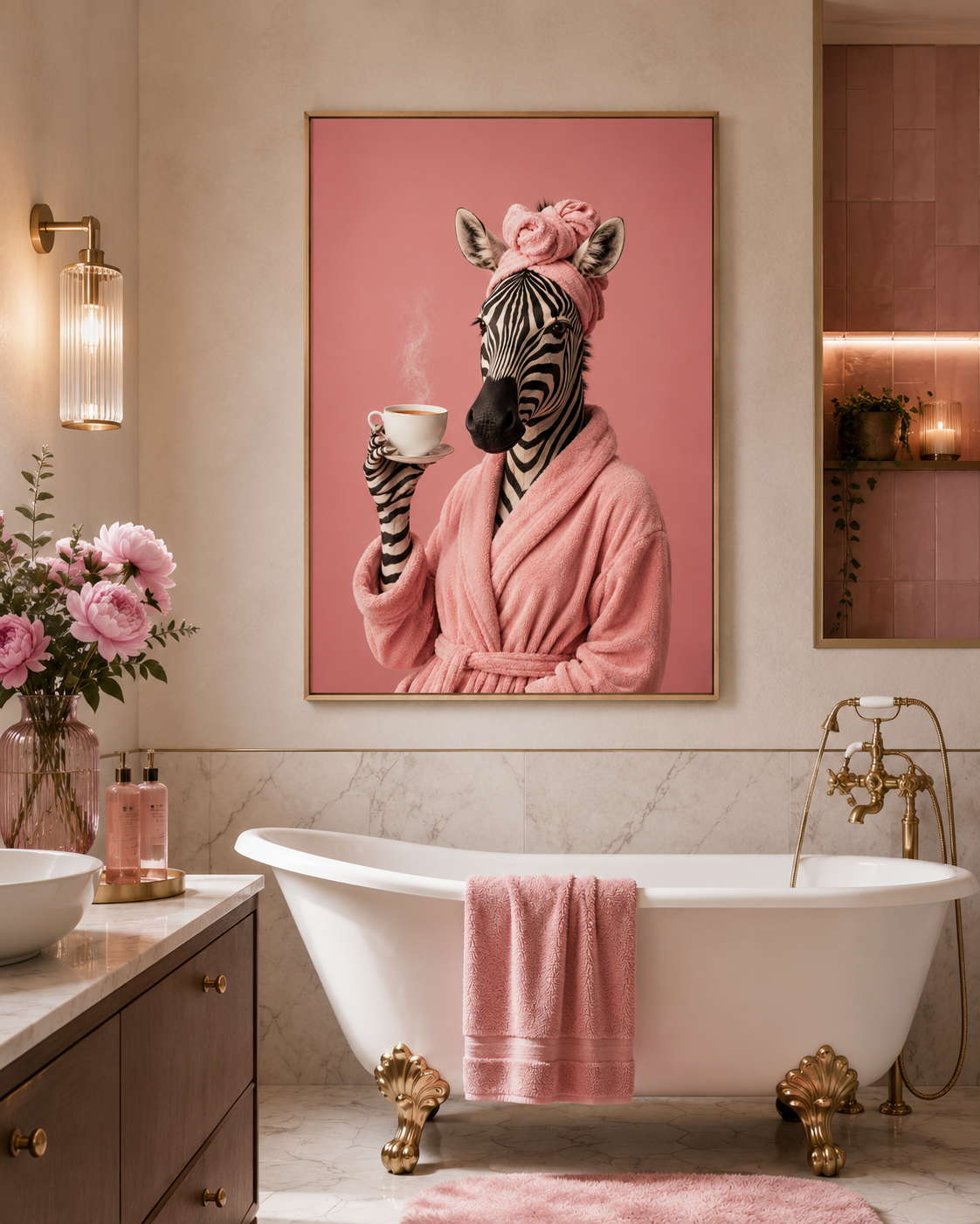 Tea Time Zebra Print