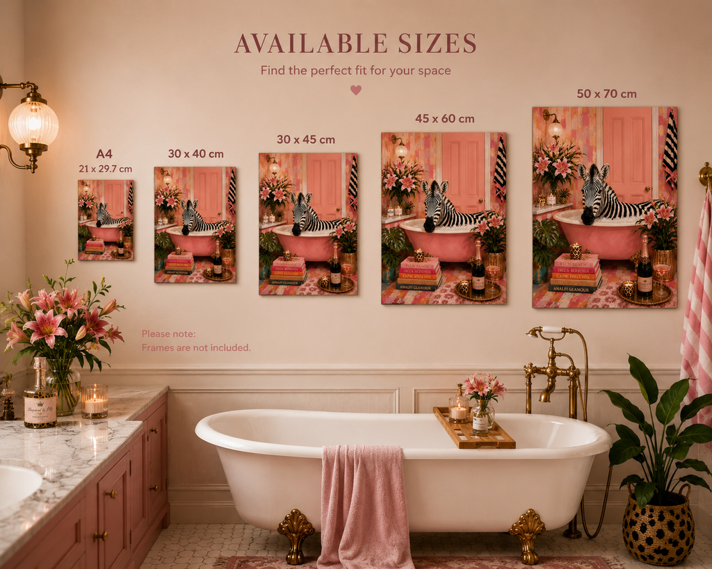 Blush Luxe Zebra Bath Print