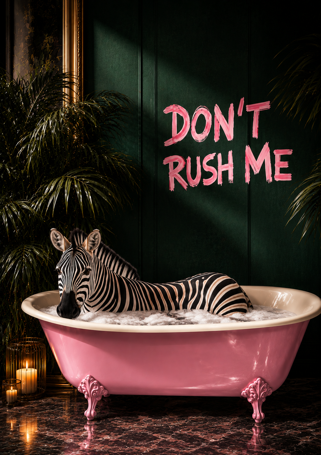 Don’t Rush Me Zebra Print