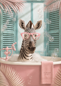 Blush Zebra Spa Print
