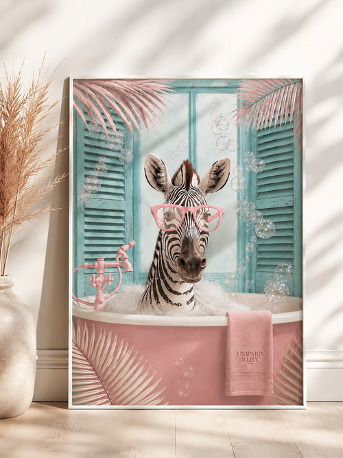 Blush Zebra Spa Print