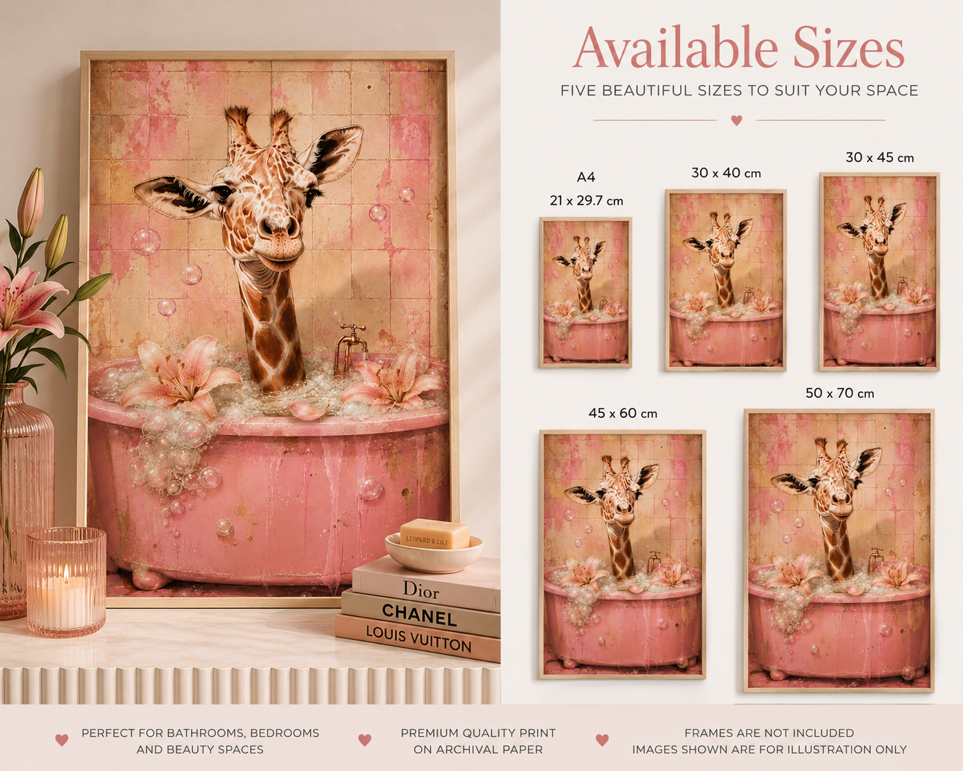 Lily Bath Giraffe Print