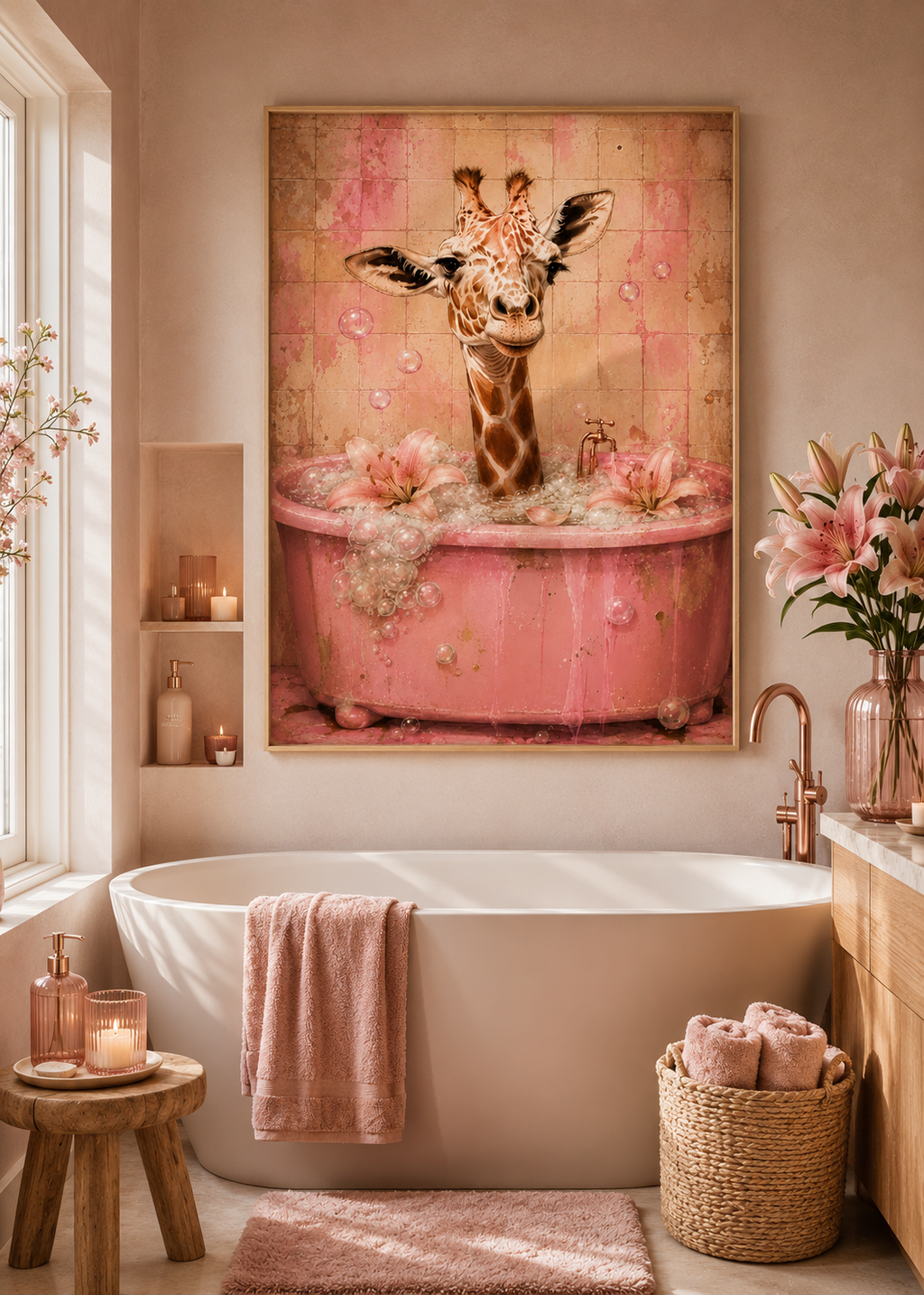 Lily Bath Giraffe Print