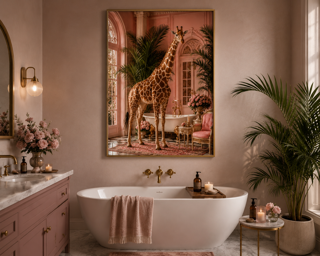 Pink Palace Giraffe Print