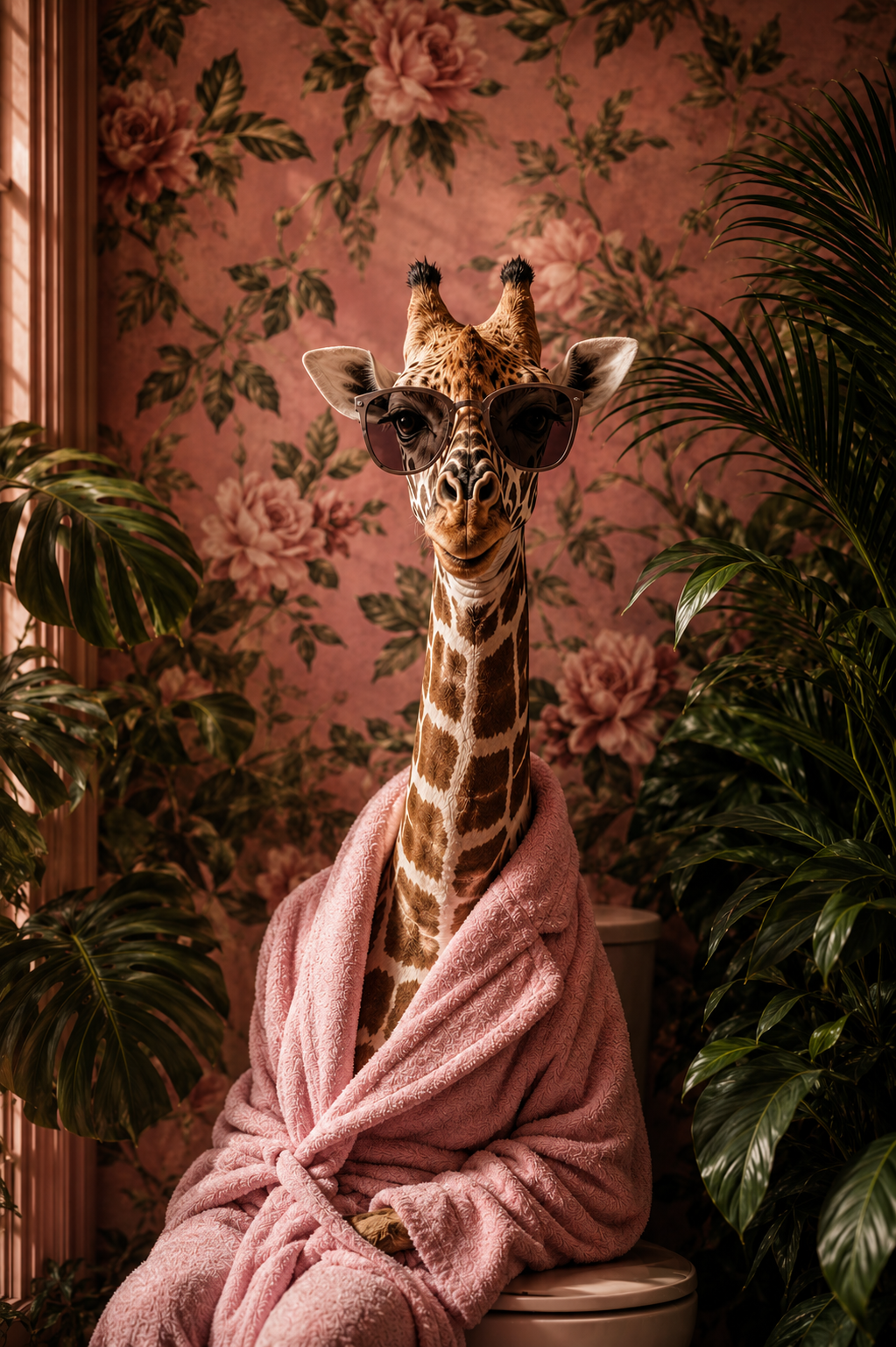 Blush Giraffe Print