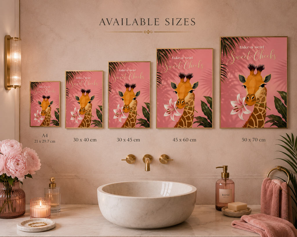 Sweet Cheeks Giraffe Print
