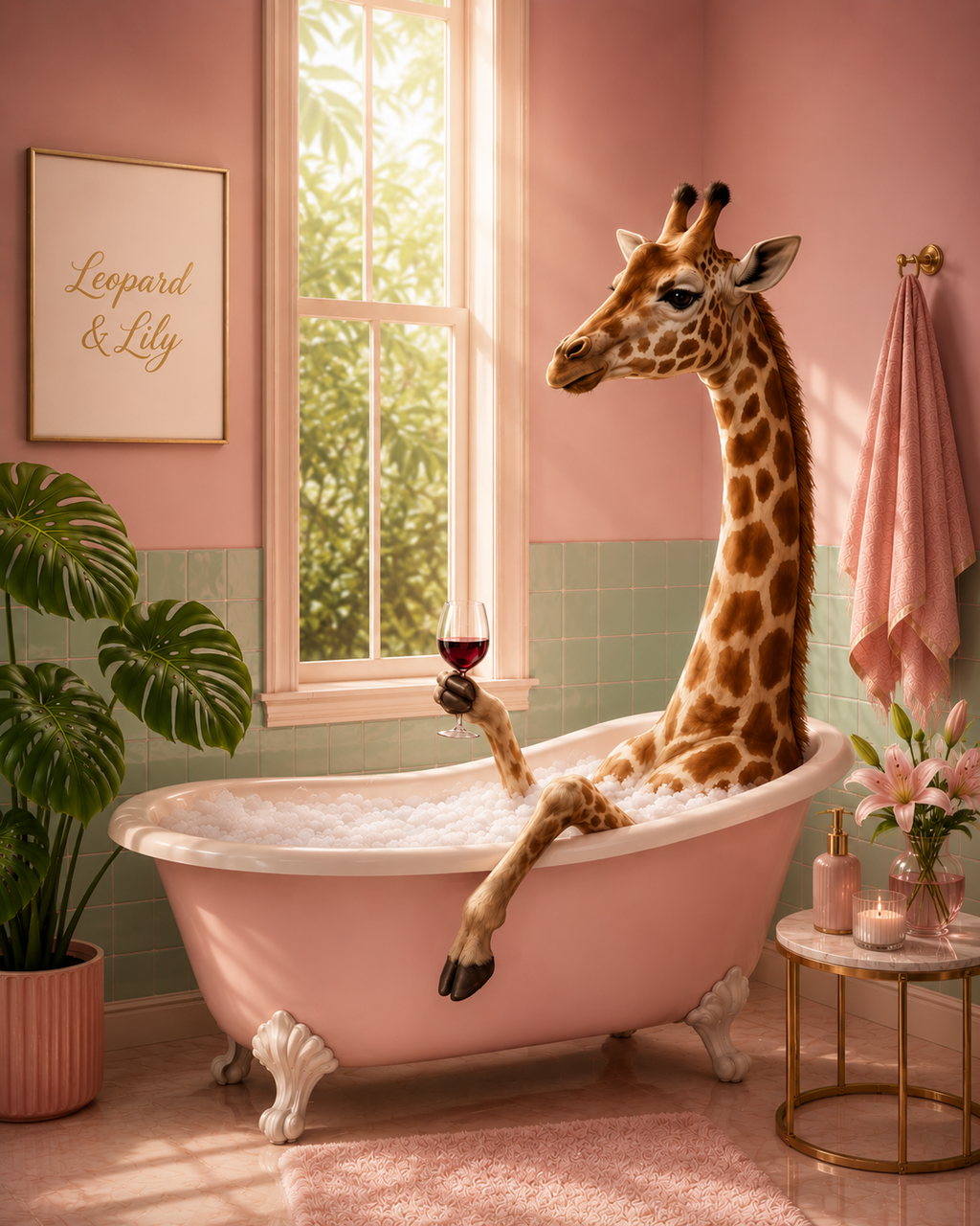 Giraffe Relaxation Print