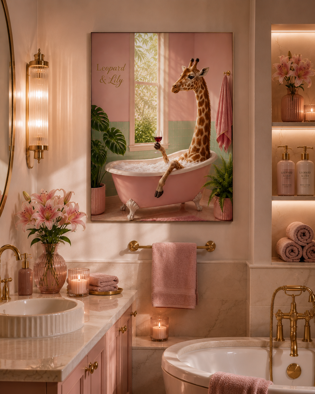 Giraffe Relaxation Print