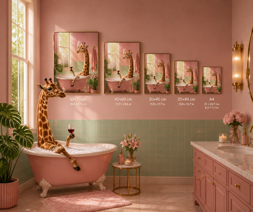 Giraffe Relaxation Print