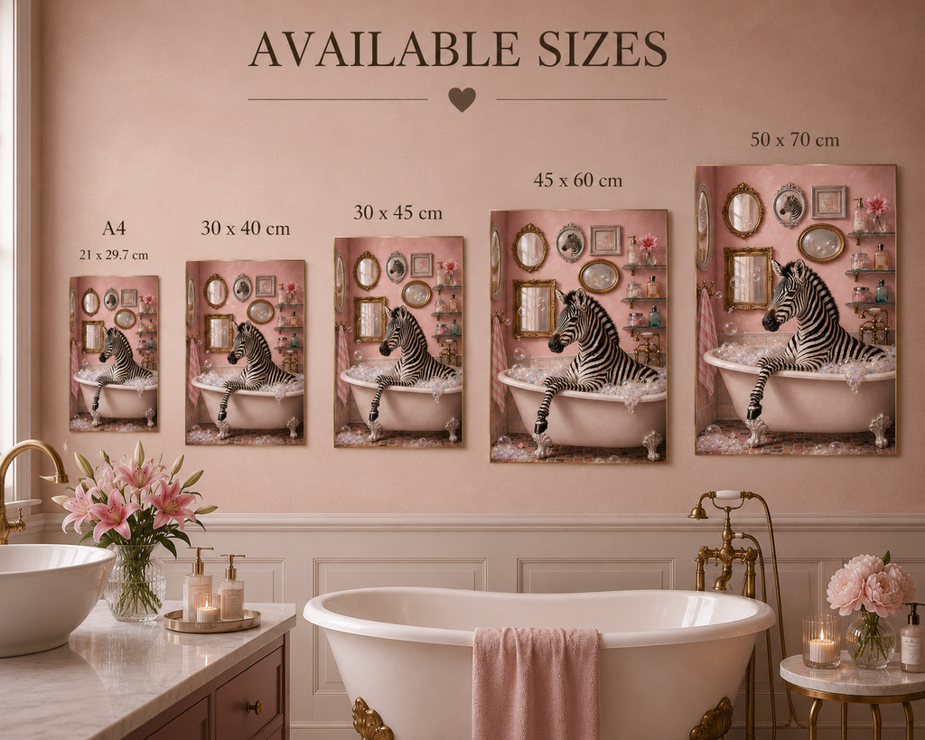 Zebra pamper bath print