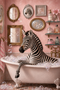 Zebra pamper bath print