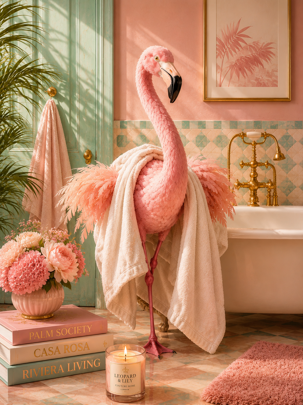Pretty Blush Flamingo Print