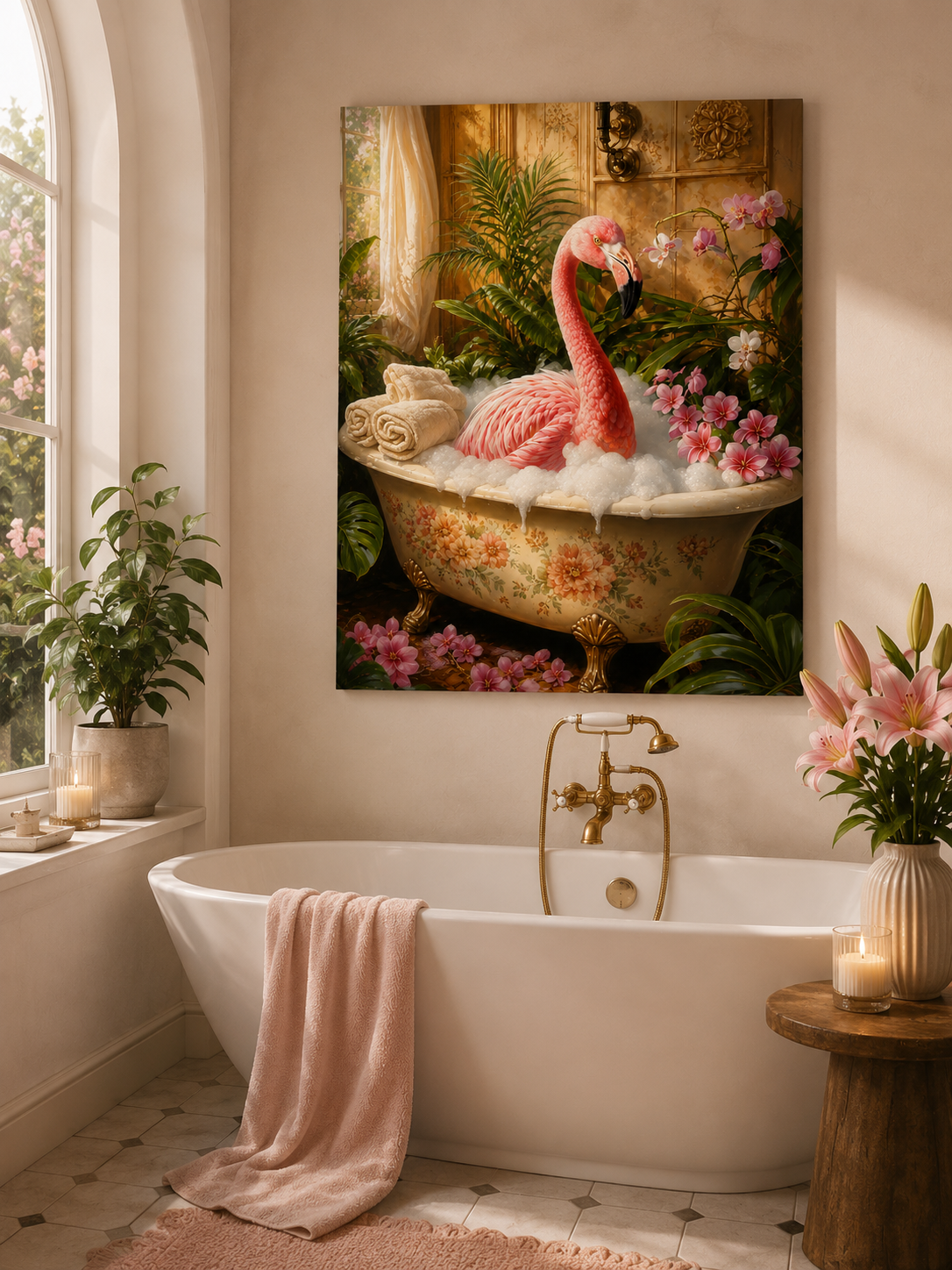 Vintage Flamingo Print